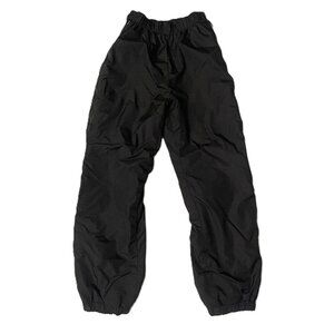 Columbia Snow Ski Pants Women Large Black Full Side Zip Nylon Pull On Adjustable